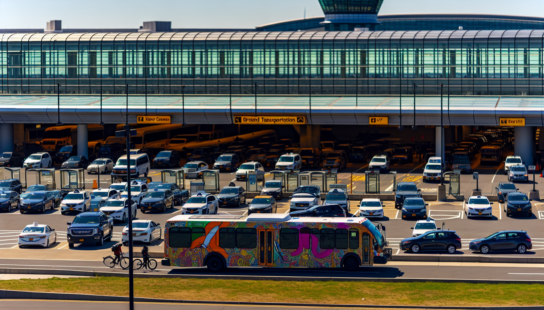 Shuttle bus service and transportation options at Newark Liberty Airport