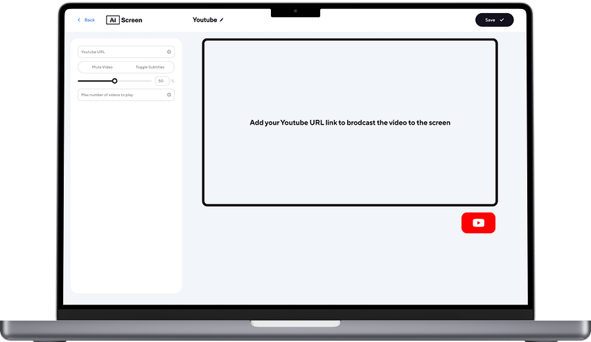 videos appear on screen