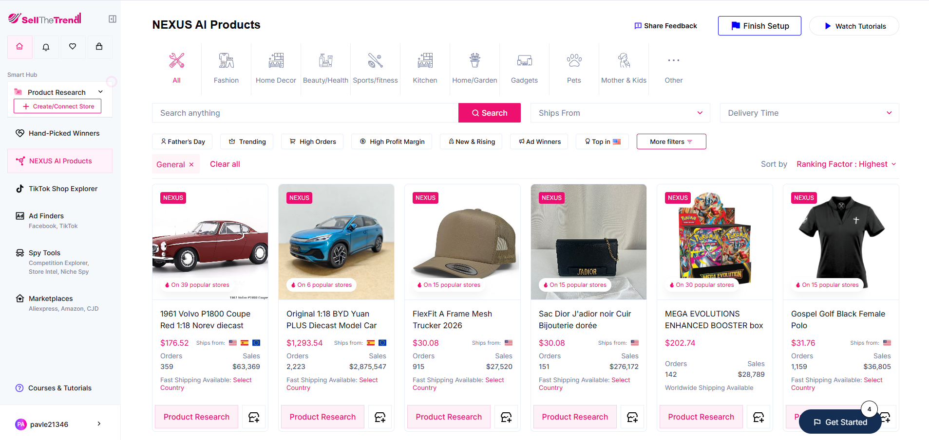 using sell the trend to dropship trending products and track price changes