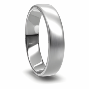 Platūs vestuvinis platinos ziedai 6 mm - fashiongold.lt