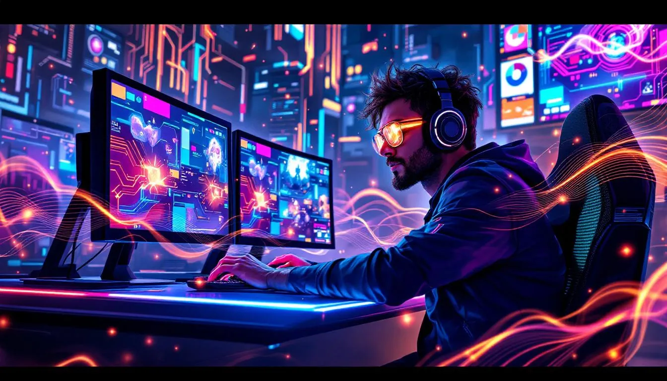 Ein Spieler im E-Sport bei einem Wettkampf.