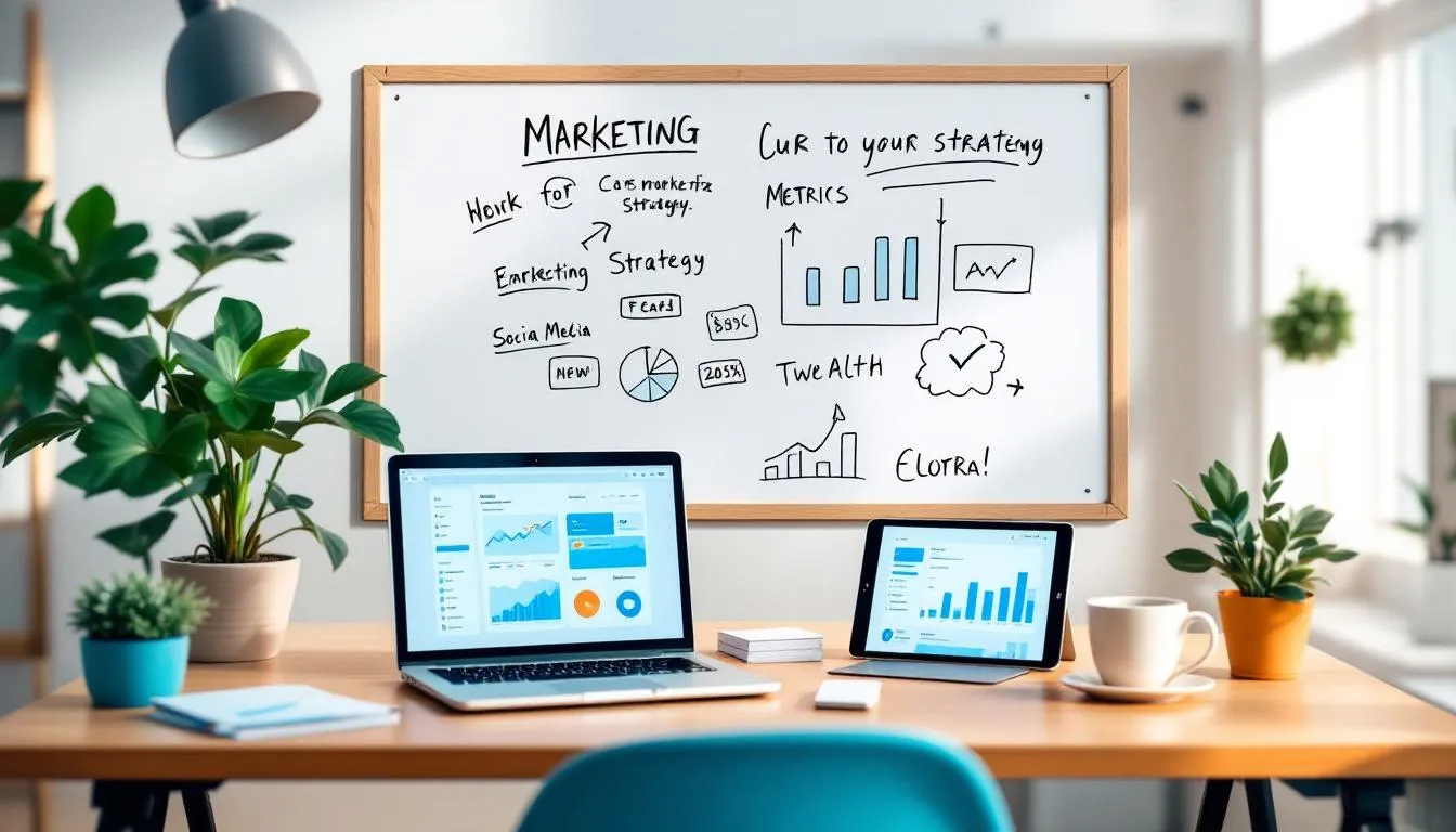 The image illustrates the numerous benefits of hiring a marketing agency, showcasing elements like social media marketing, content marketing, and strategic planning. It emphasizes how marketing agencies offer specialized skills and effective marketing strategies to enhance brand visibility and engage target audiences.