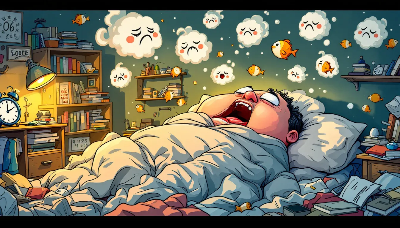 An illustration depicting a person snoring peacefully, highlighting the concept of sleep apnea.