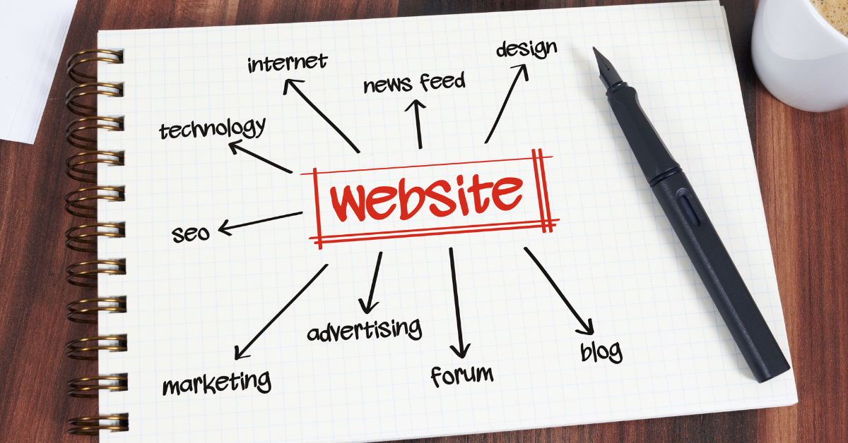 Someone planning out their website optimized for speed.