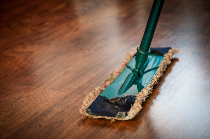 mopping the floors 