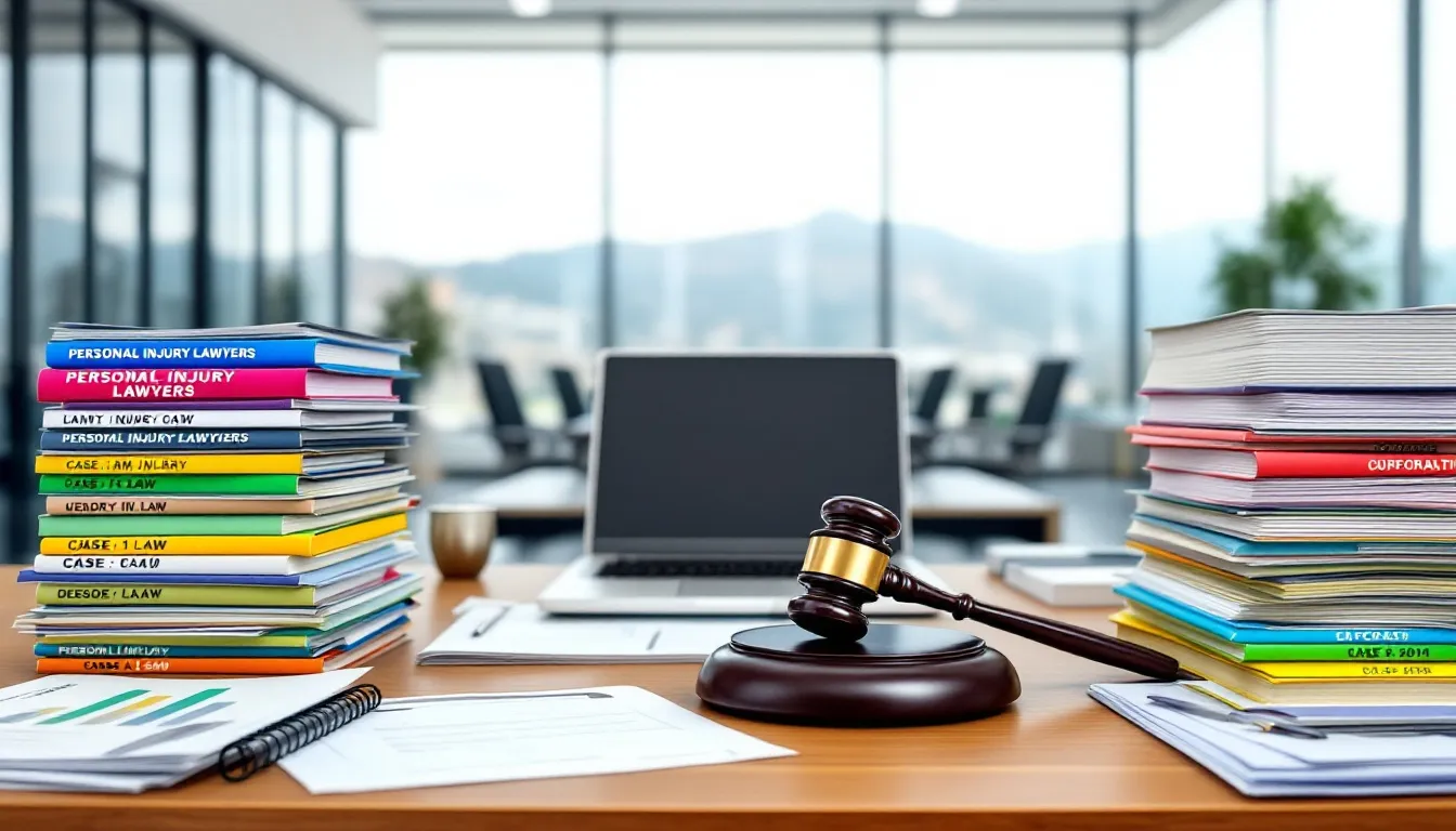 In the image, a collection of legal documents is arranged alongside a gavel, symbolizing the services provided by personal injury lawyers in Colorado Springs. This representation emphasizes the importance of seeking experienced legal guidance for personal injury cases, ensuring fair compensation for victims of accidents and injuries.