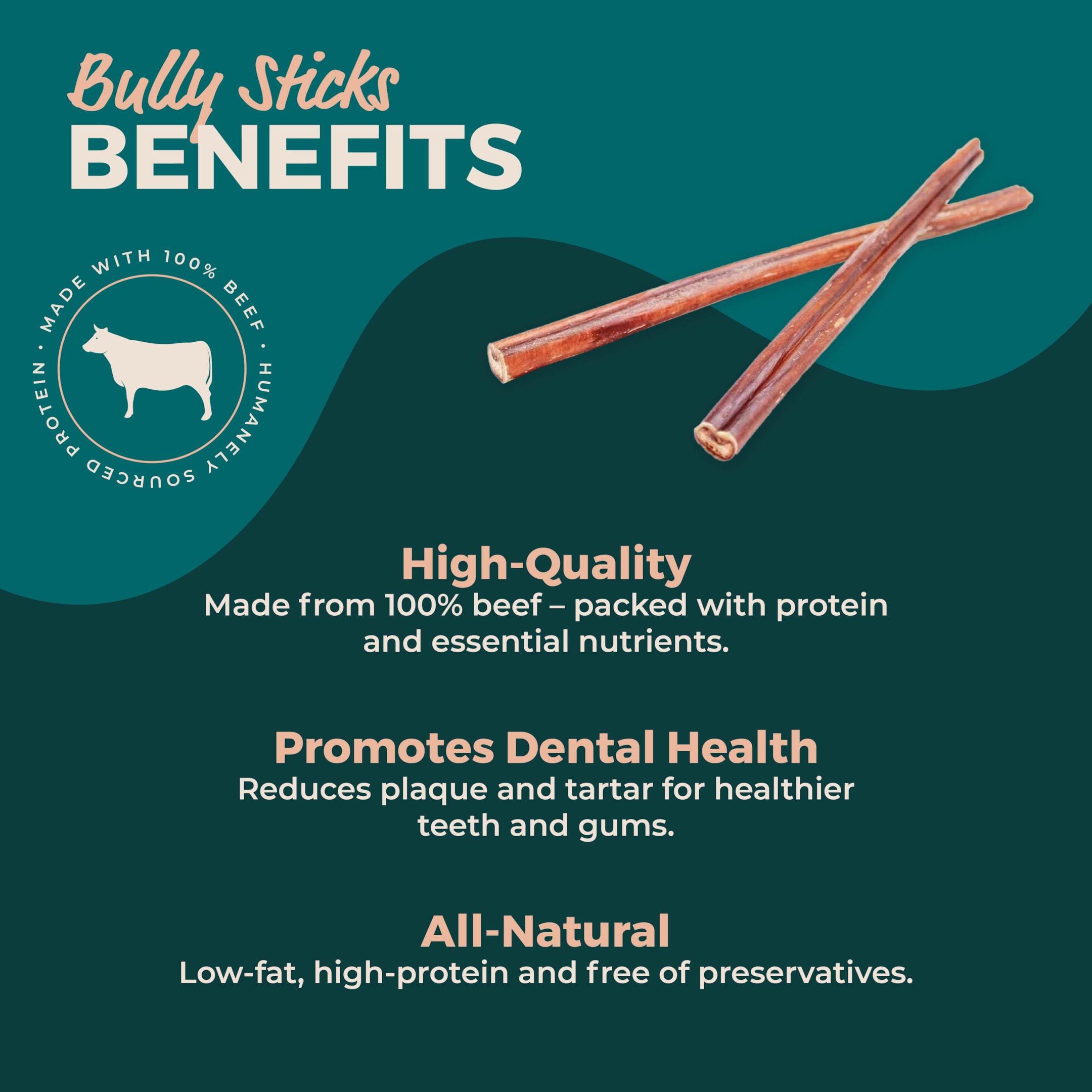 12 Inch Odor Free Bully Sticks | Medium Thick Bully Sticks