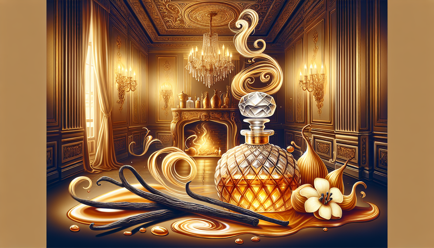 Luxurious vanilla caramel and golden amber aroma