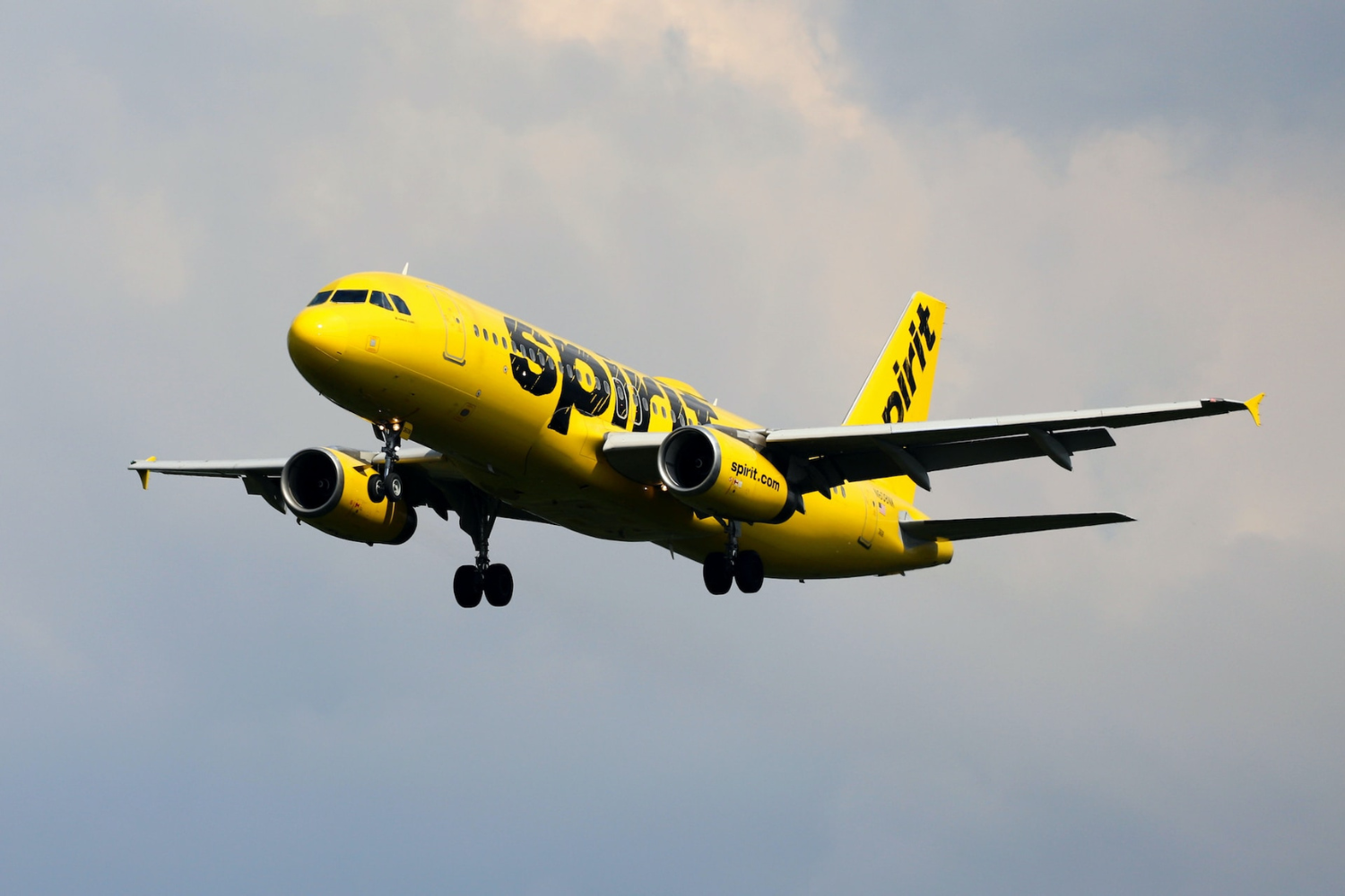 spirit airlines flight up in the sky