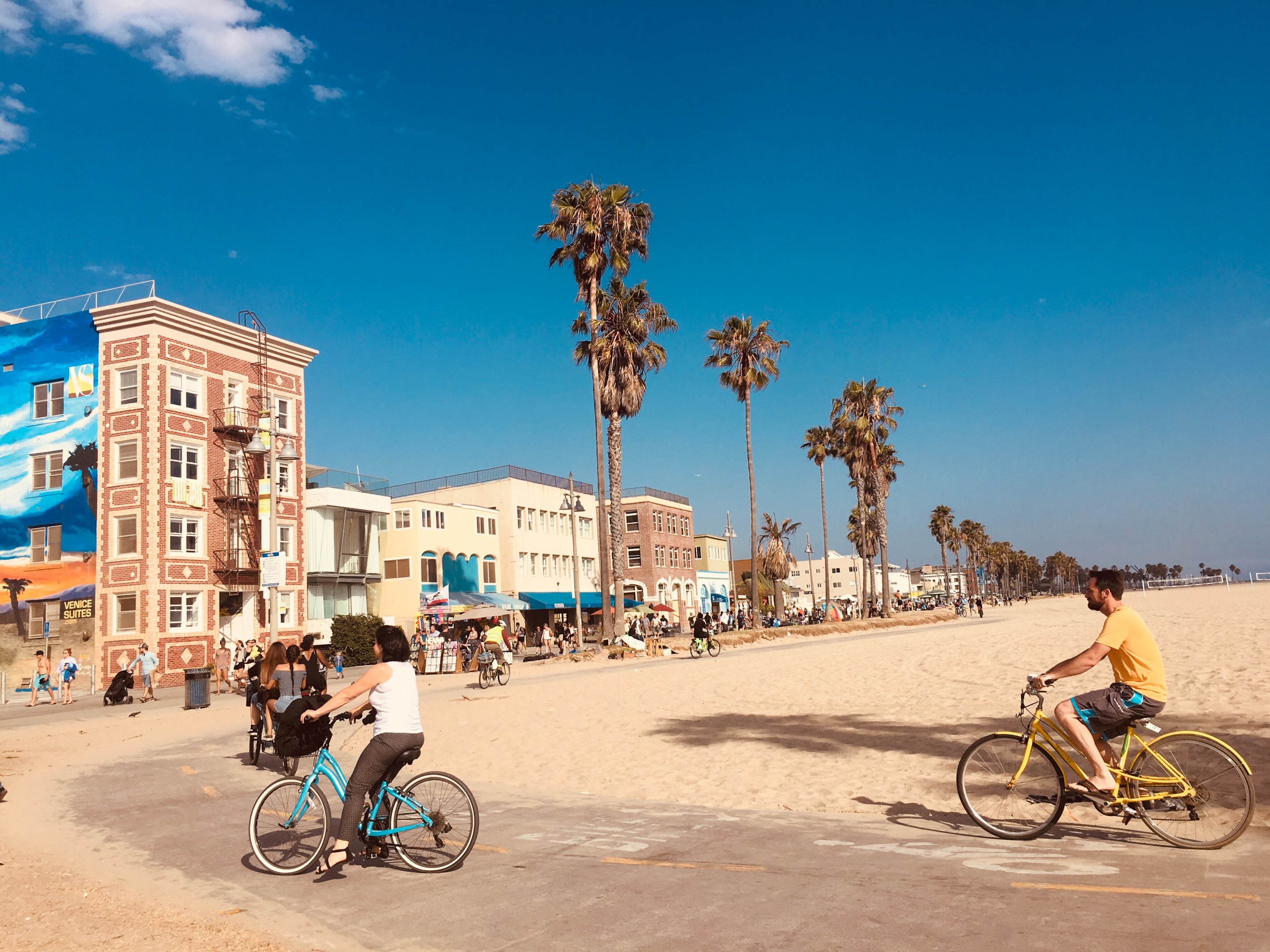 Bike tour of Venice Beach Boardwalk in Los Angeles. Photo by Gina Lemafa