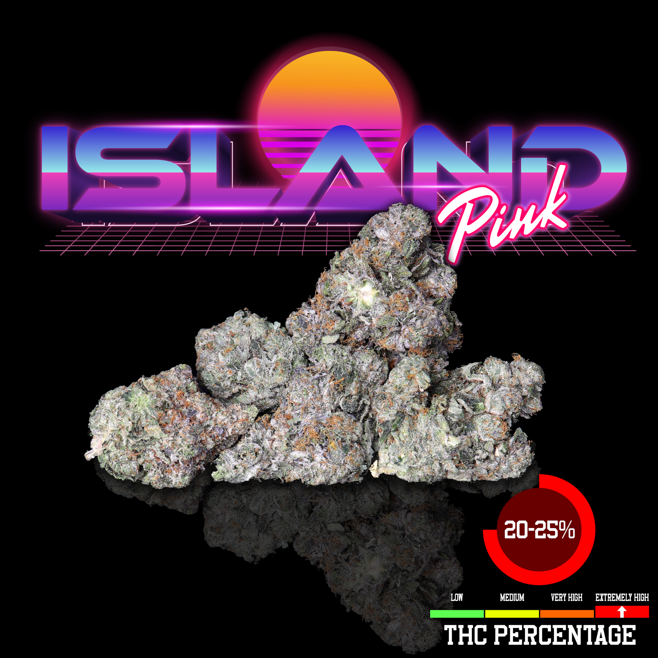 ONLYGAS' Island Pink, another popular British Columbian variant of Pink Kush