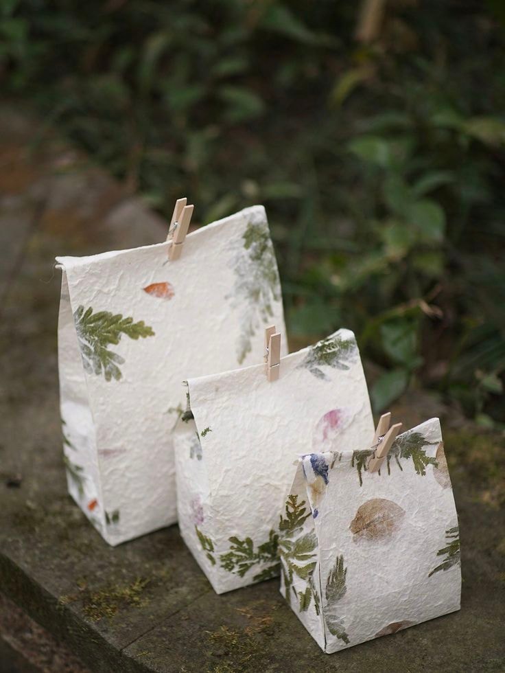 Natural handmade paper candy bags. Pinterest @Shein