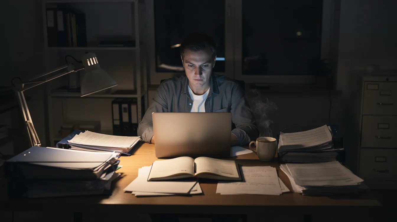 Founder working privately on a laptop