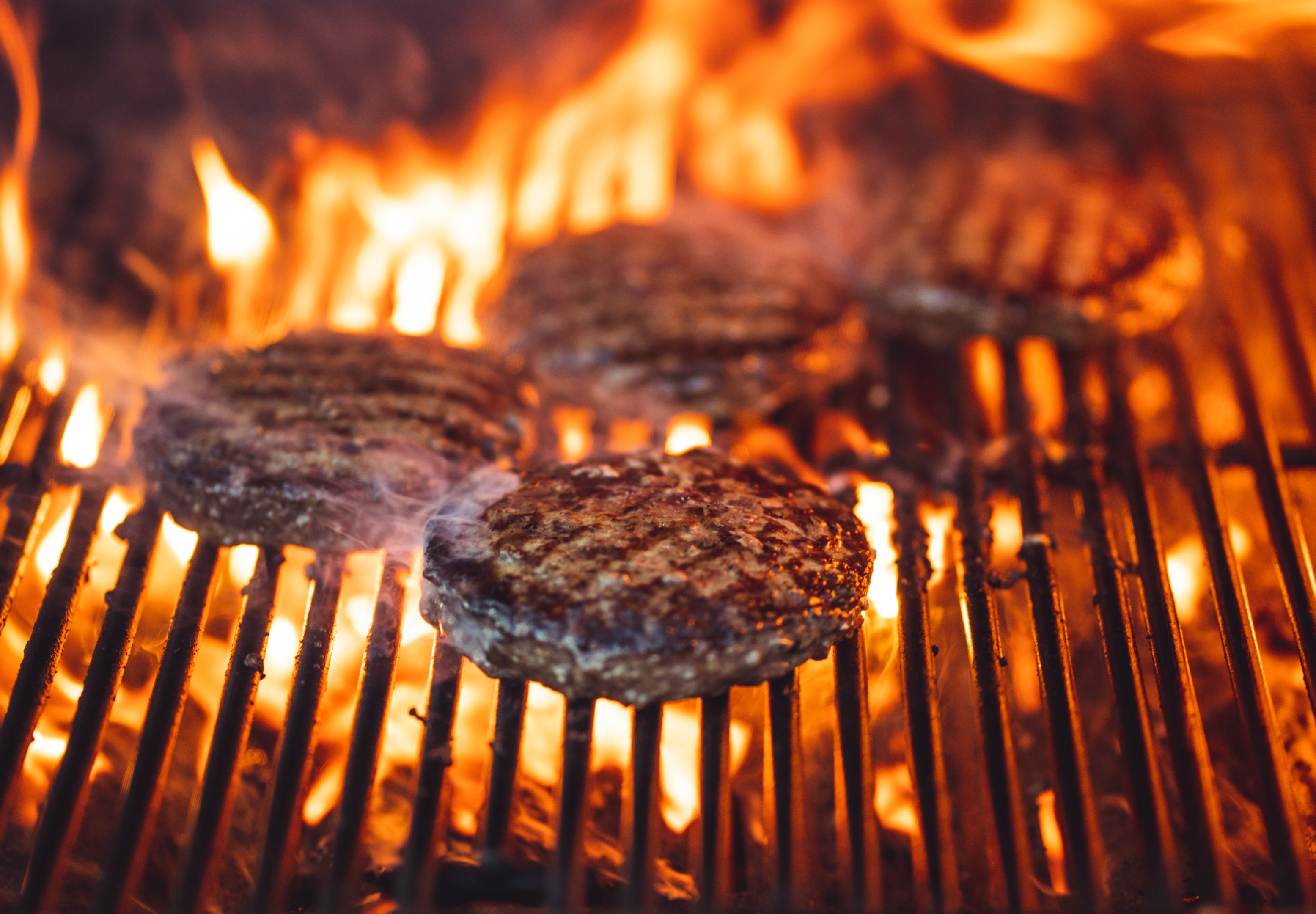 For juicy burgers, sear the patties on a high heat barbecue.