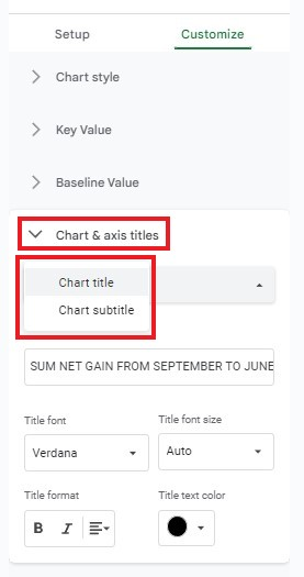 Chart & axis titles section.