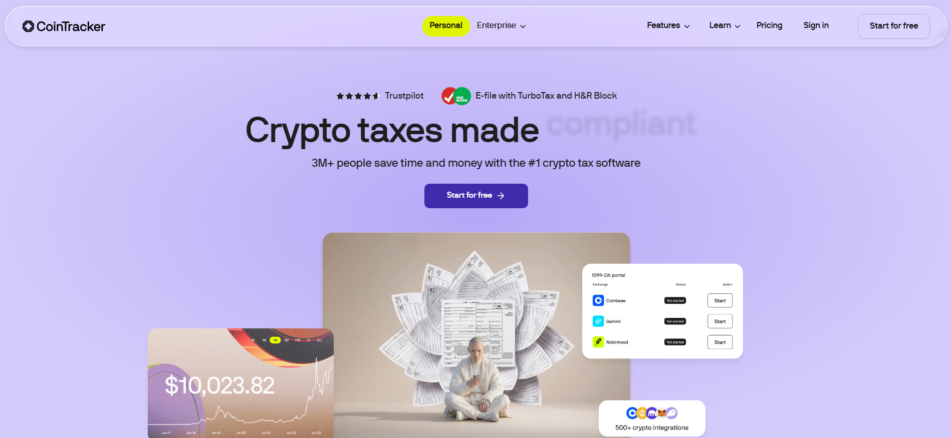 CoinTracker - Best for Coinbase Users and Tax Loss Harvesting