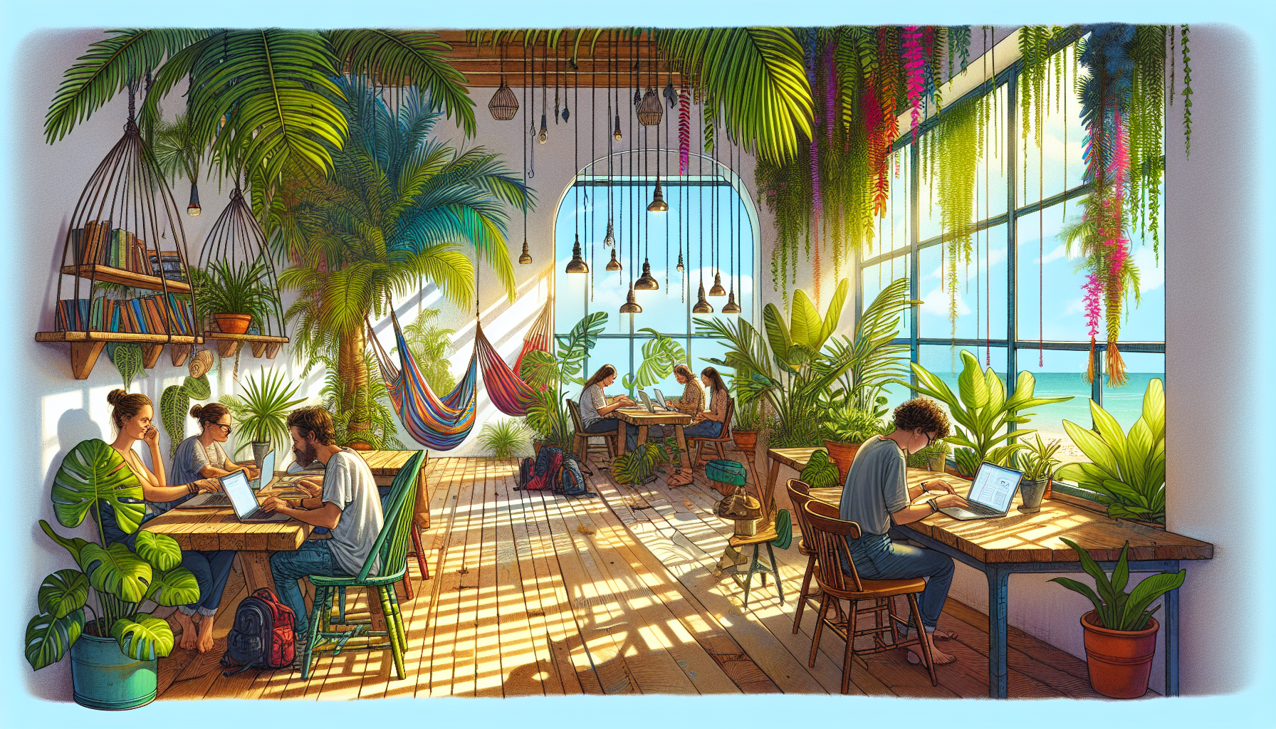 Coworking spaces and internet services in Tulum for digital nomads.