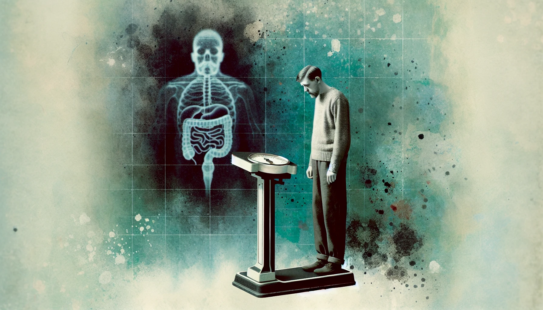 Illustration of a person experiencing unexplained weight loss