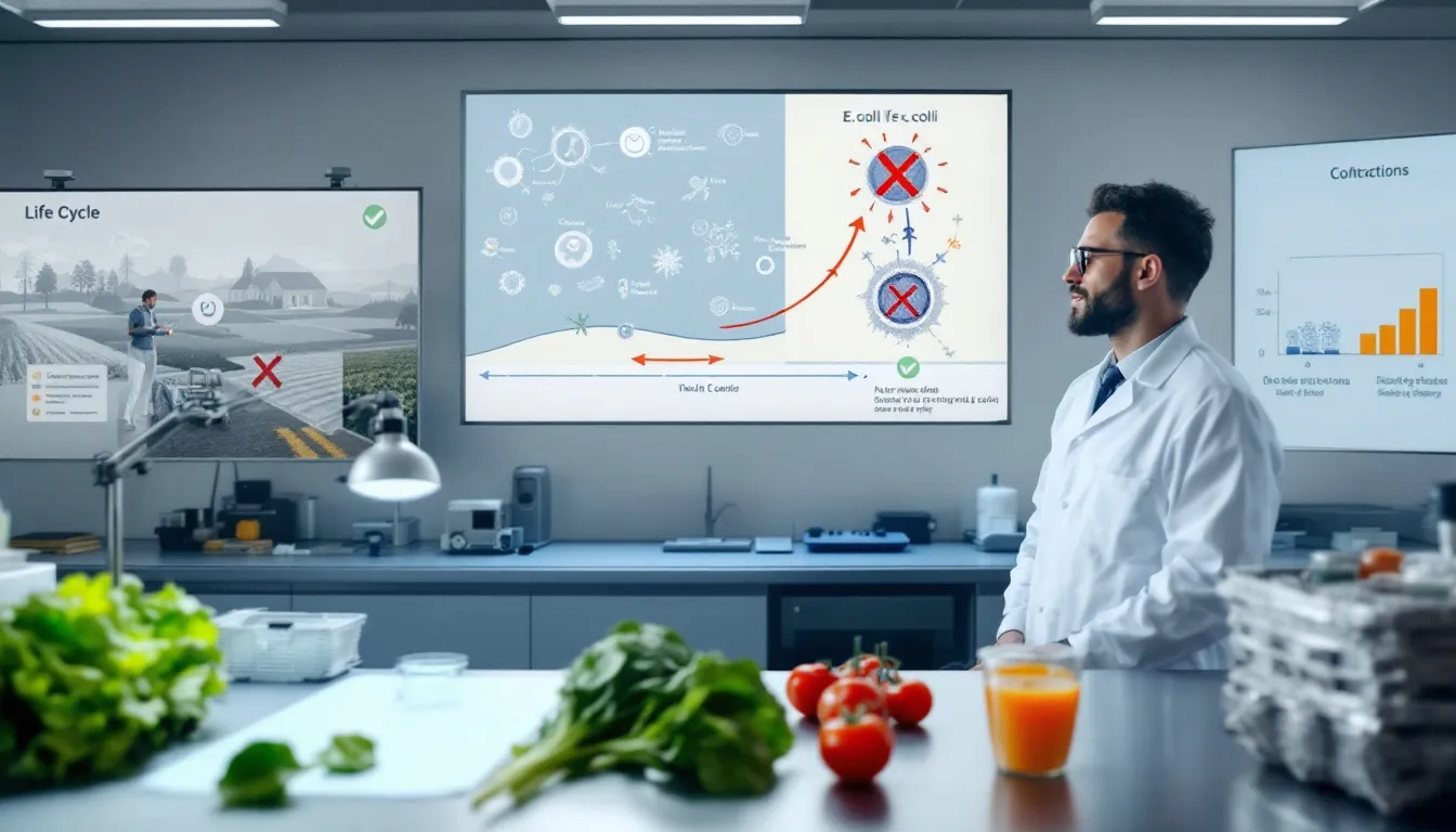 Understanding E. coli contamination in vegetables.