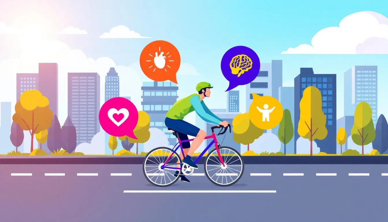 An employee benefiting from long-term investment in health through cycling.