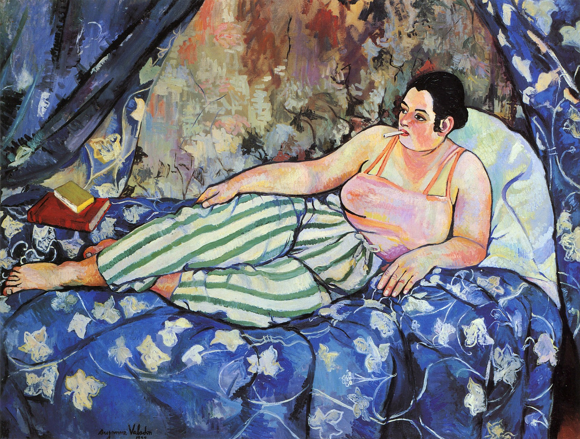 Self Portrait by Suzanne Valadon. Valadon learned to paint from those for whom she modeled.