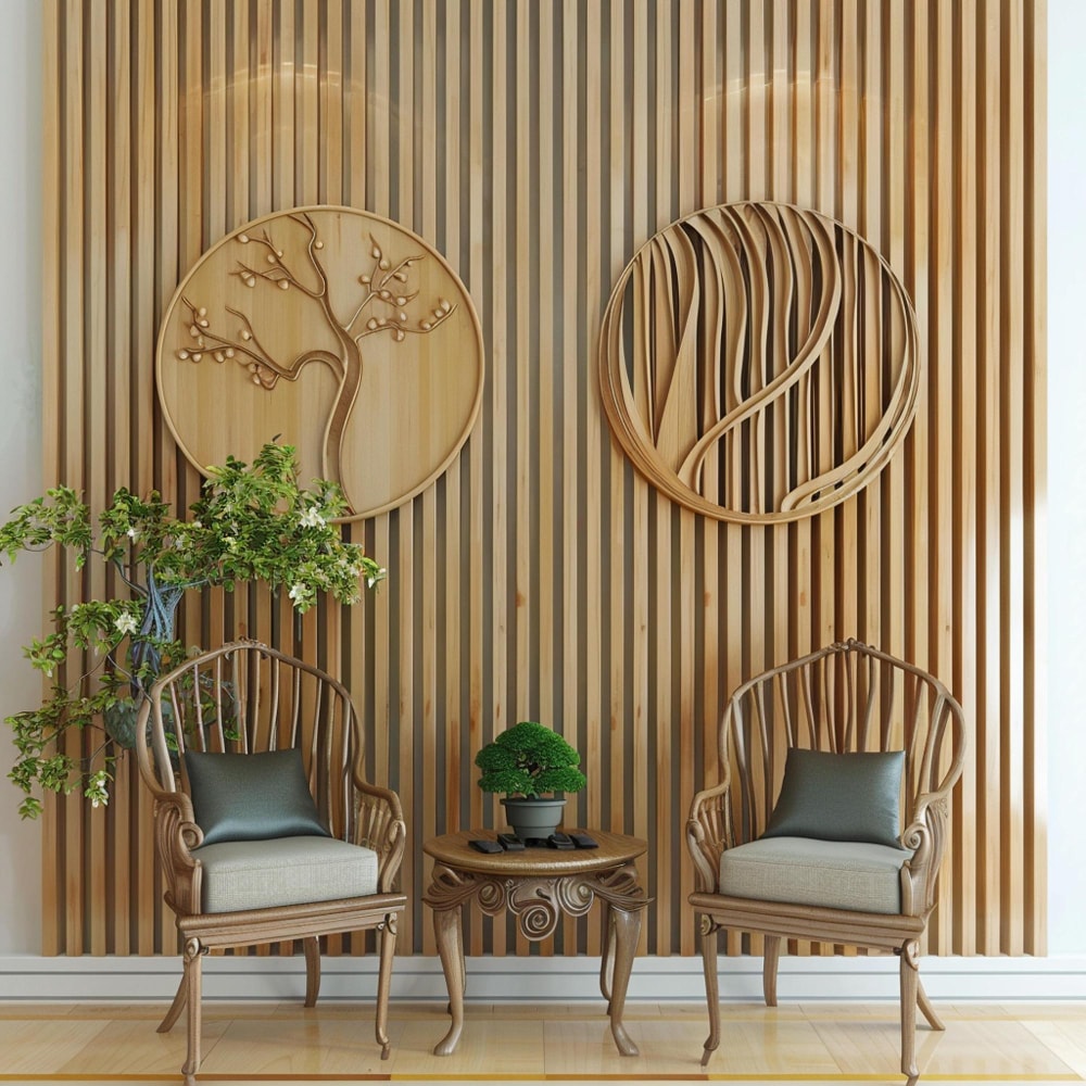 interior wood slat wall ideas for living room