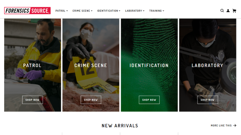 Forensics Source website homepage