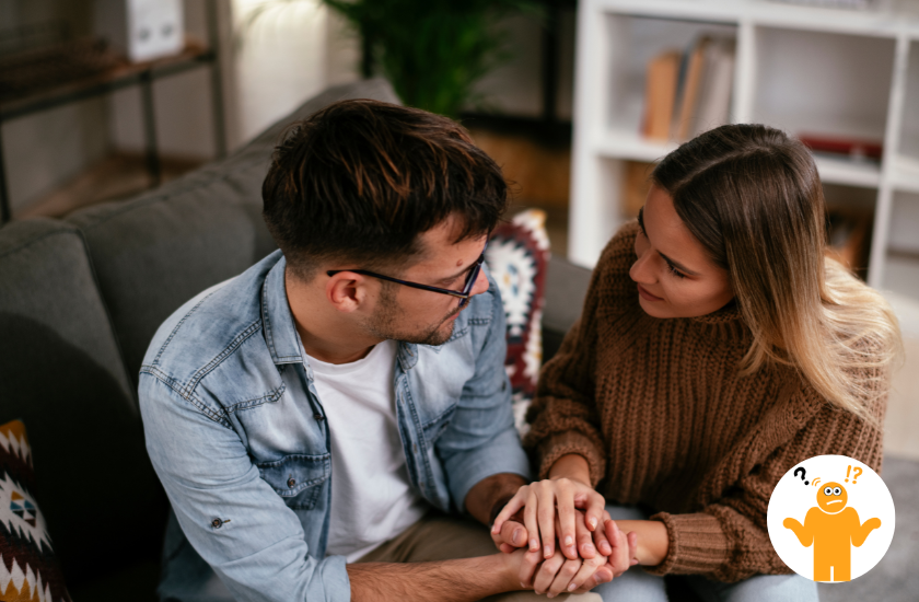 A couple talking in a post about How To Be A Beter Girlfriend 