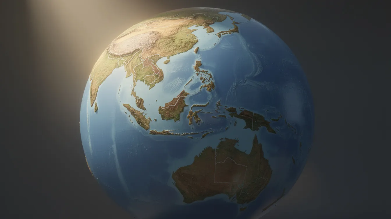 The image depicts a globe highlighting Southeast Asia and the United Kingdom, with sunlight illuminating each region at different angles. This visual representation emphasizes the geographical distance and time difference between Malaysia and the UK, inviting viewers to consider travel options like cheap flights and the best flight prices for their journey.