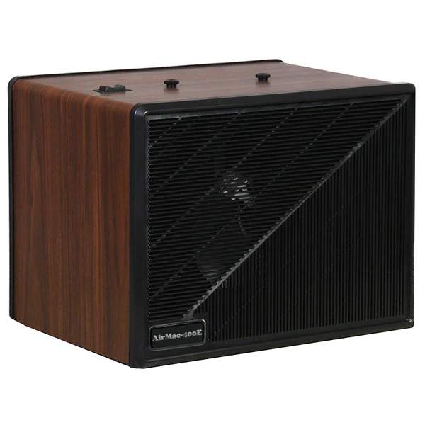 AirMac-400E Electrostatic Air Cleaner in woodgrain finish.