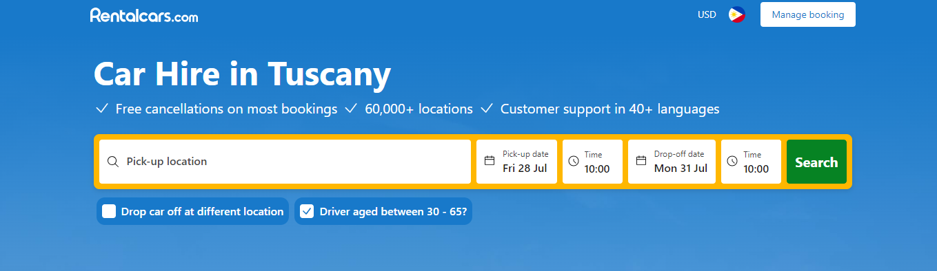 Source: Rental cars website