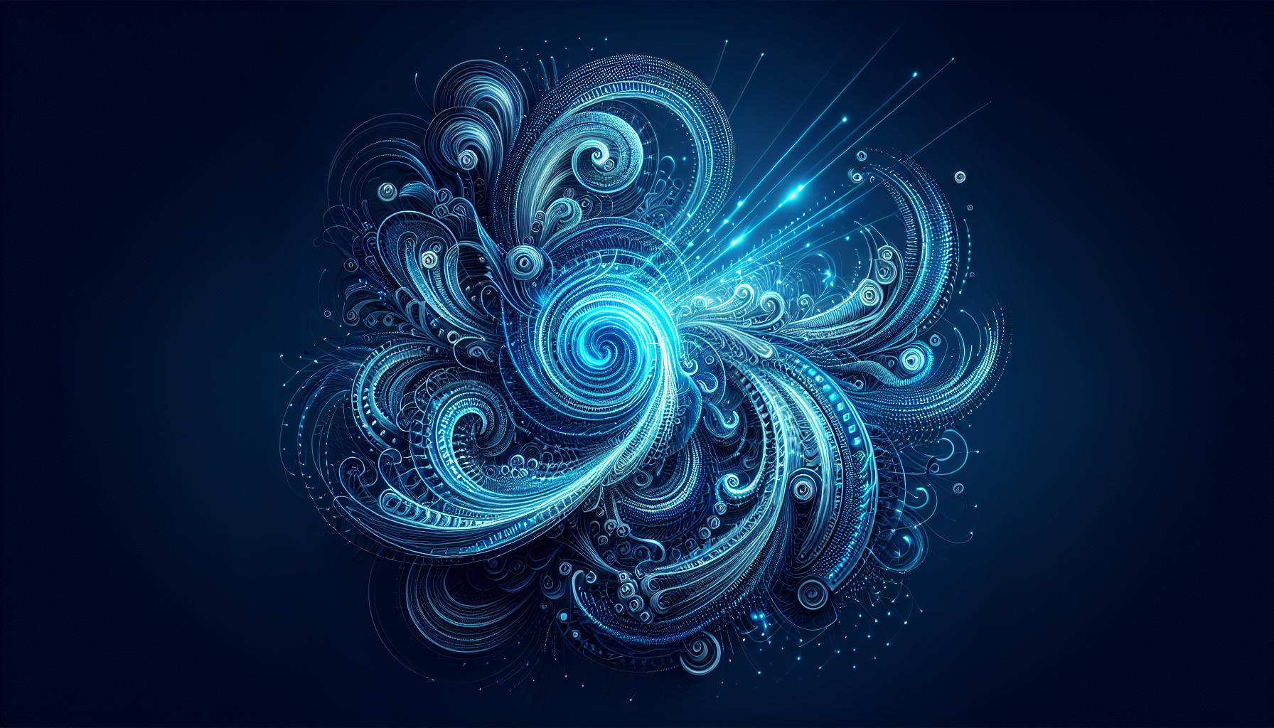 Abstract illustration of neon blue color