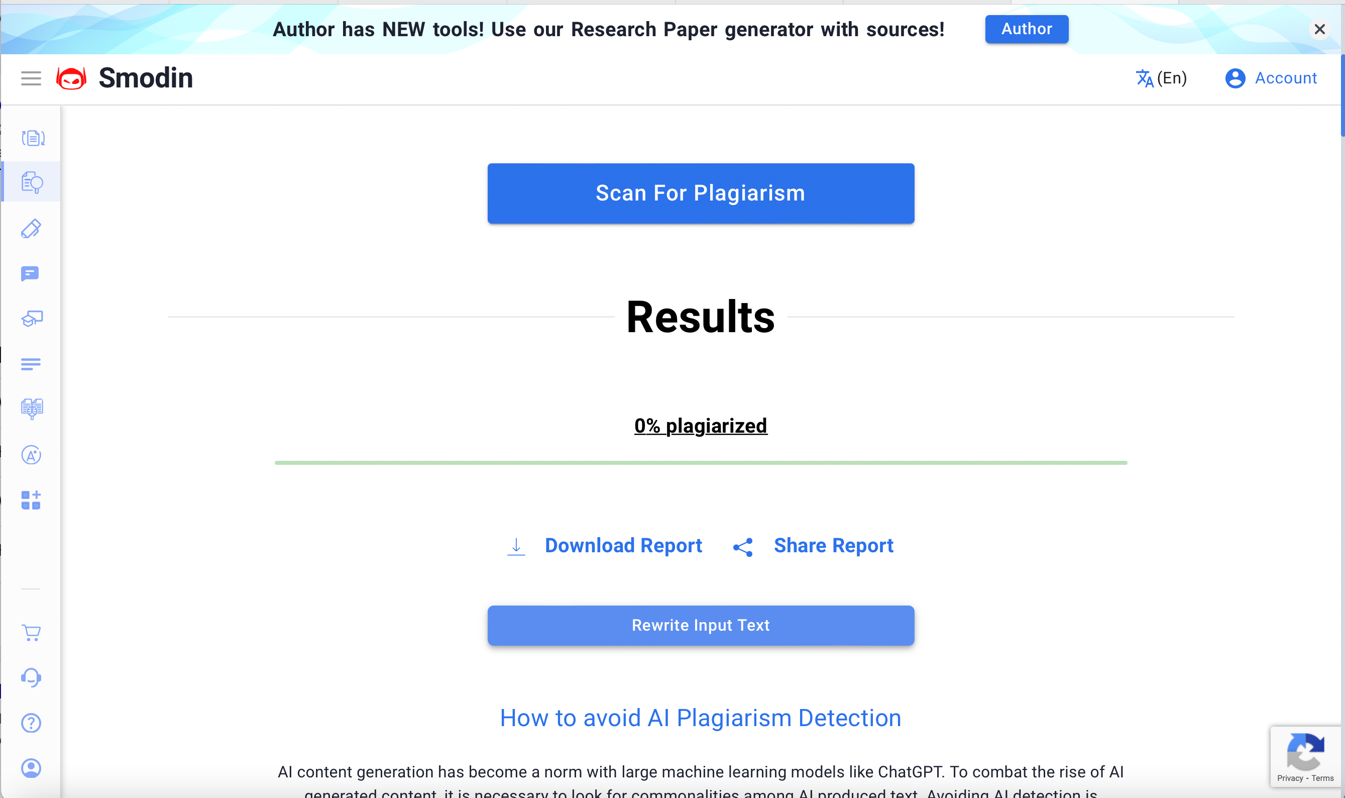 Smodin plagiarism checker