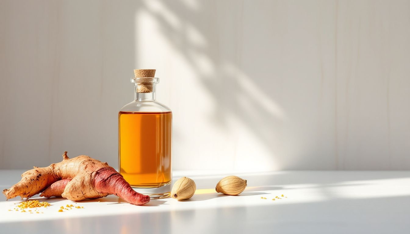 Pflanzliche Nahrungsergänzungsmittel zur Unterstützung der IVF, mit Maca-Wurzel und Ashwagandha.