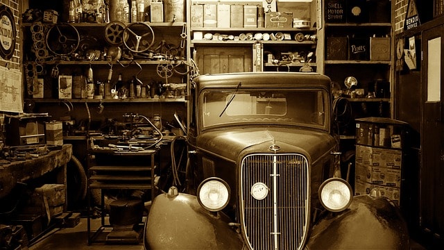 auto, car, garage, auto shop, vintage, vehicle, antique, automobile, automotive, classic, equipment, fix, mechanic, nostalgia, repair, retro, sepia, service, repair shop, tools, transportation, car wallpapers, workshop