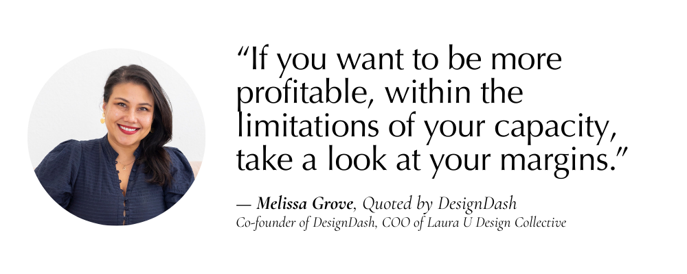 a quote from Melissa Grove with text and her face in a bubble to the left