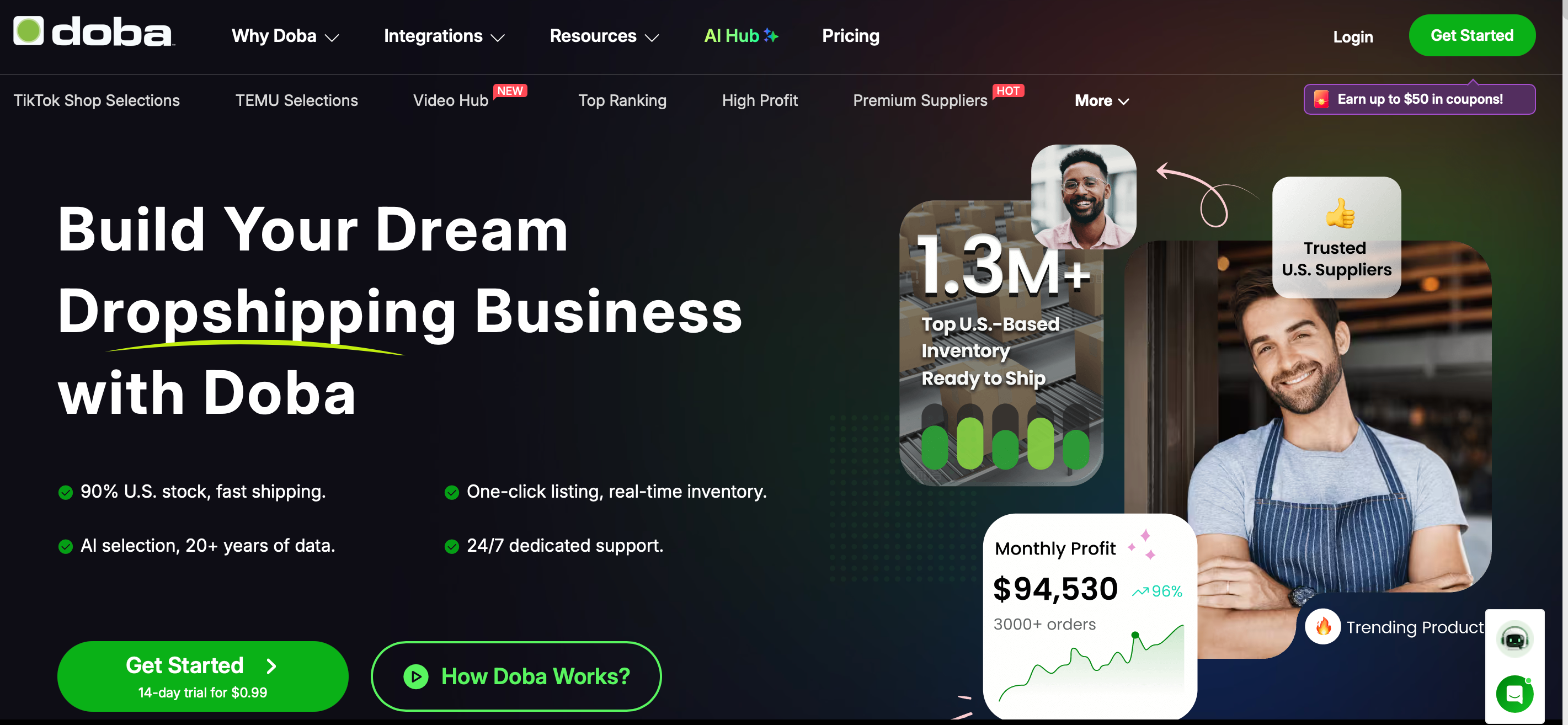 dropshipping companies for shopify - doba