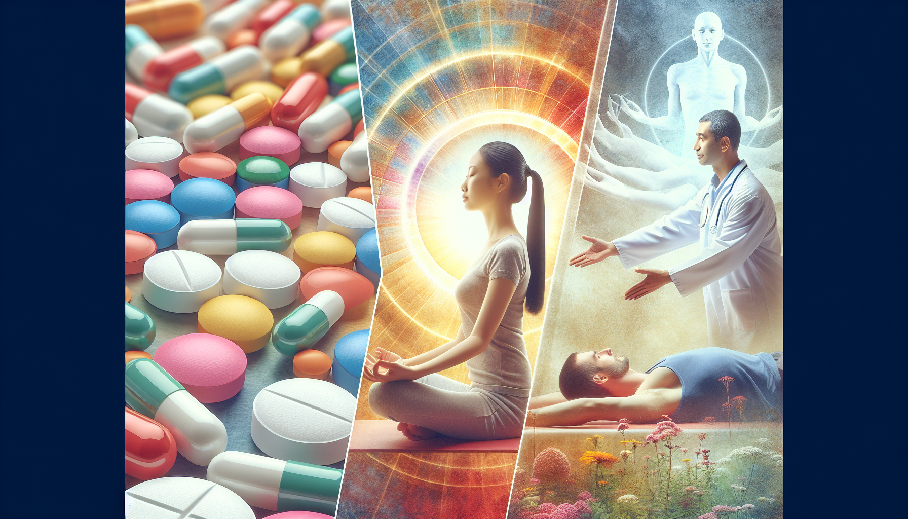 Illustration of medication and non-pharmacological approaches