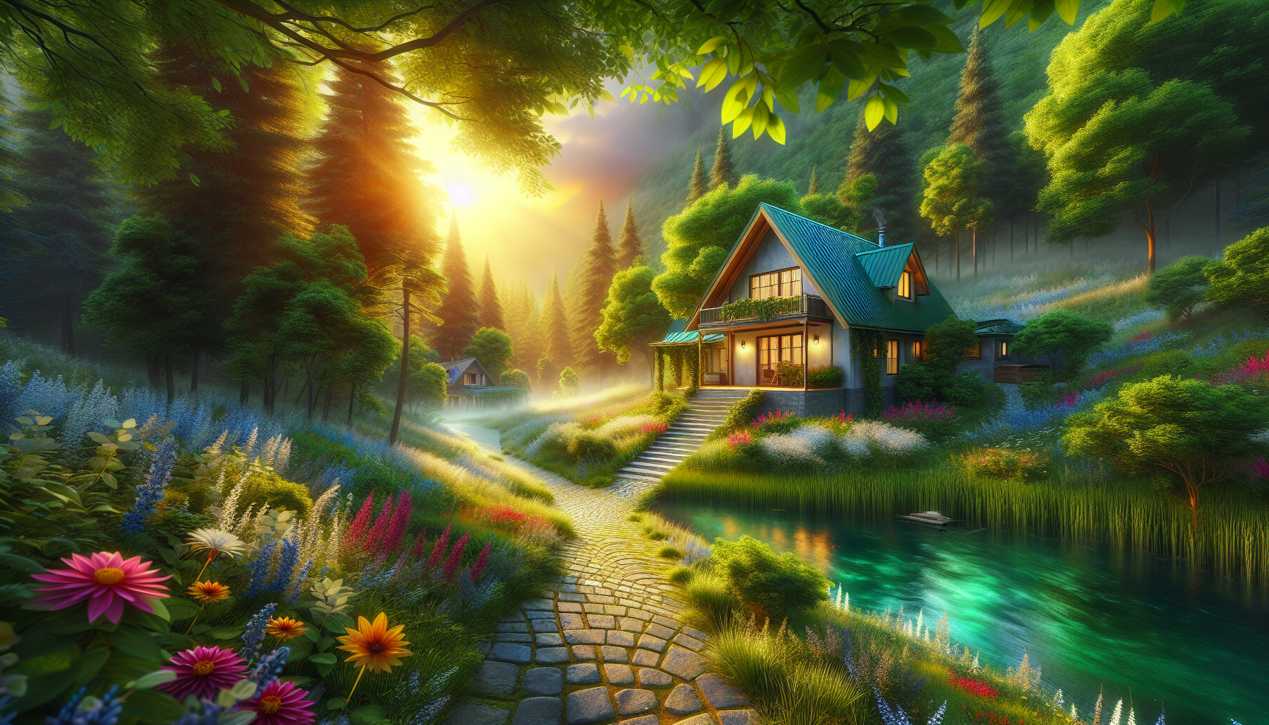 Dream home fantasy illustration