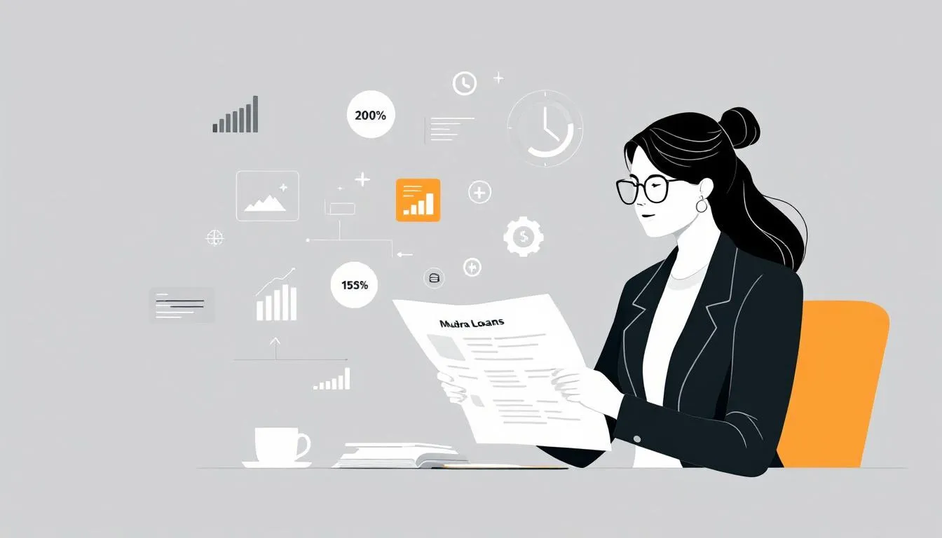 A woman reviewing tips for maximizing benefits from mudra loans.