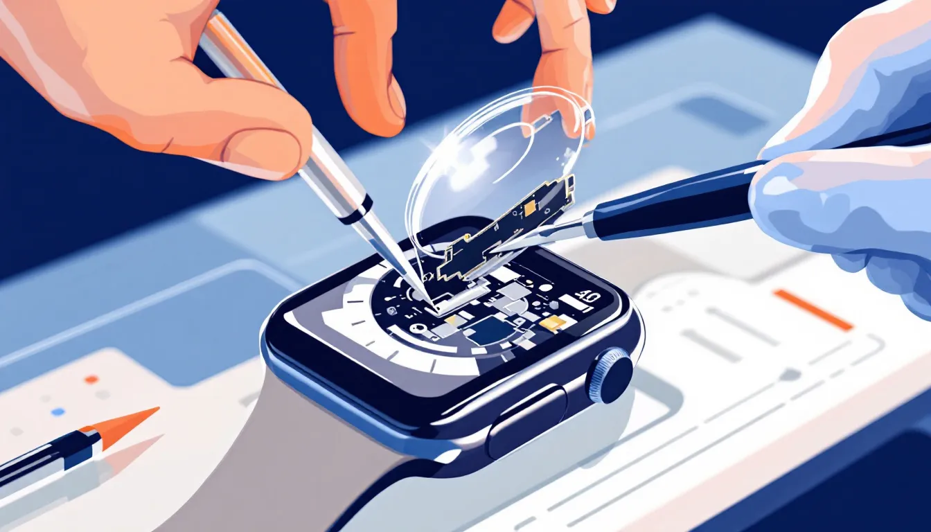 Wymiana szybki Apple Watch 9 w serwisie.