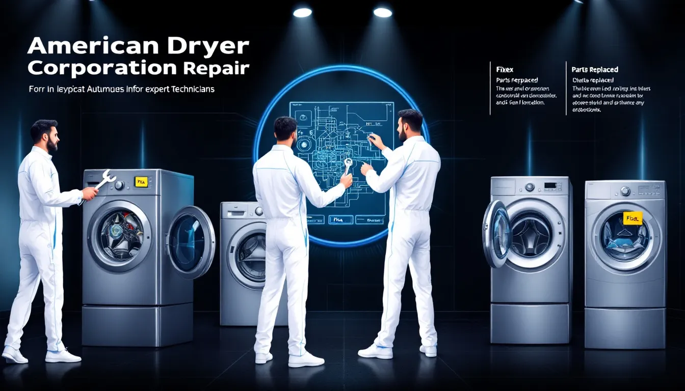 Expert technicians providing repair services for American Dryer Corporation dryers.