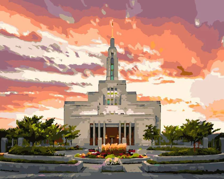 lds temple paint by numbers