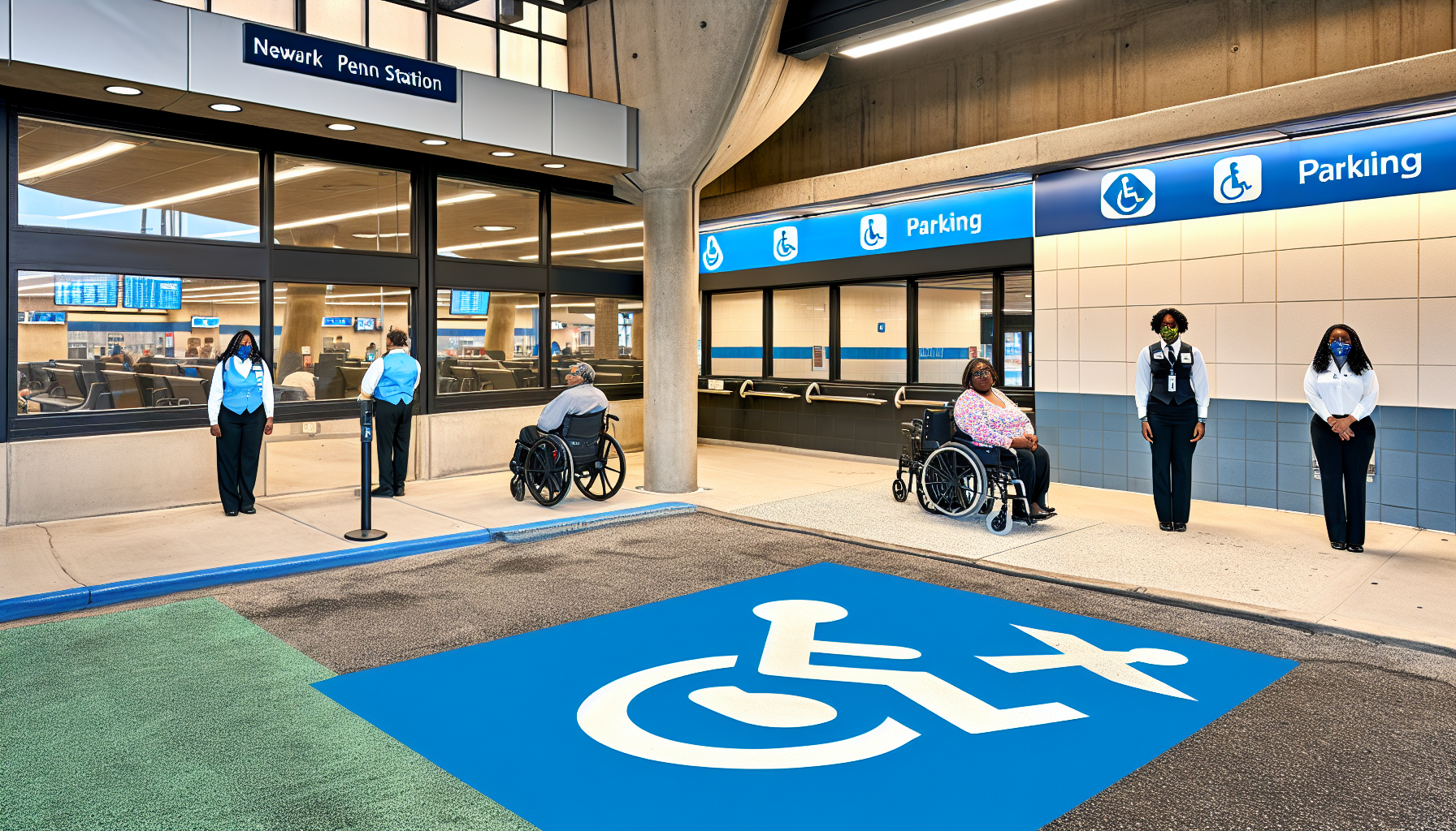 Accessible facilities at Newark Penn Station