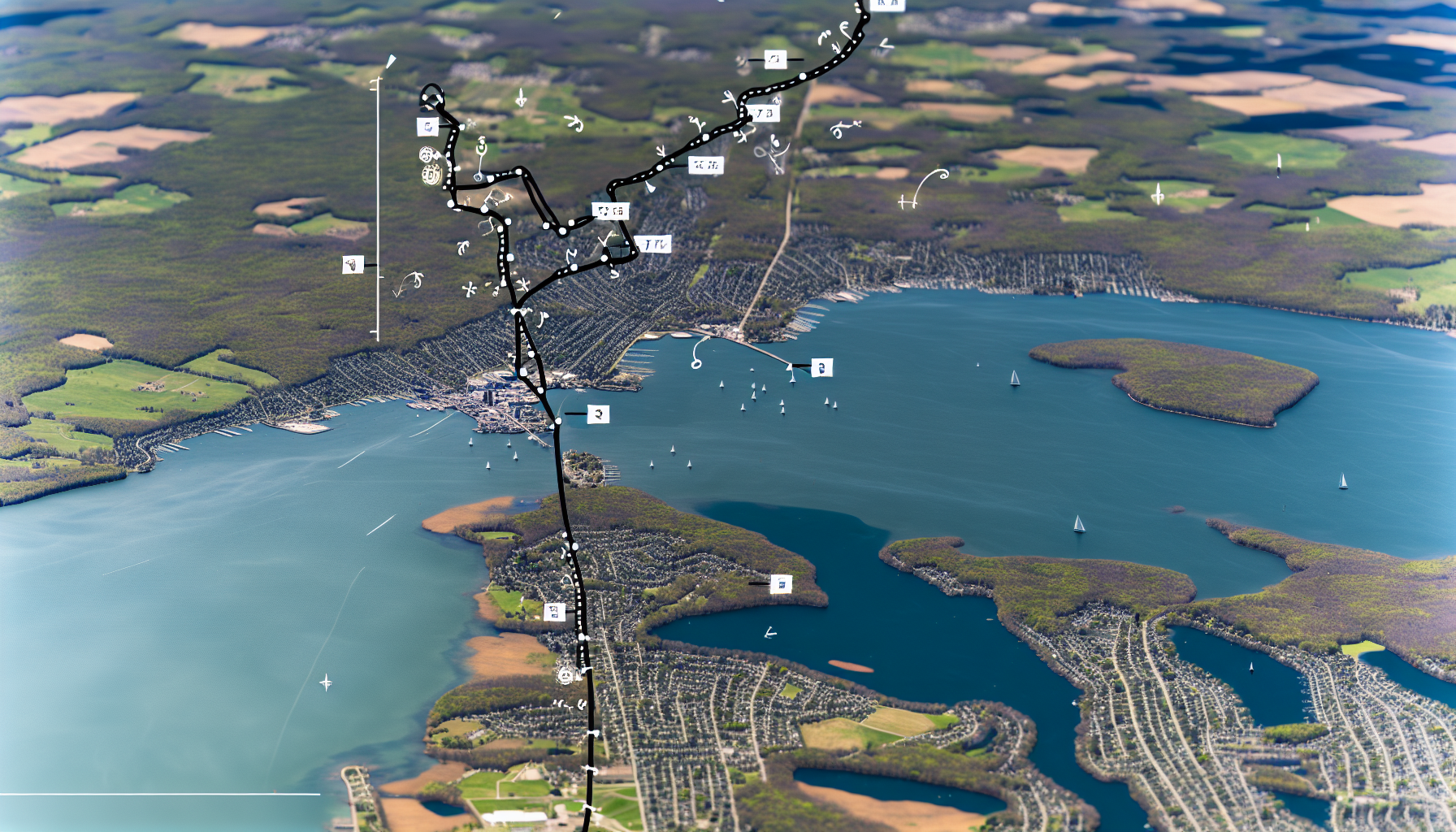 Route distance from Stamford to Port Chester