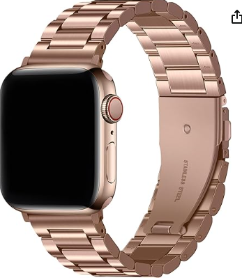 Rose gold Apple Watch Milanese Strap