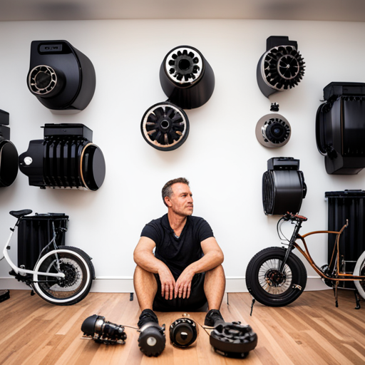 A person looking at a variety of motors for their electric bike conversion