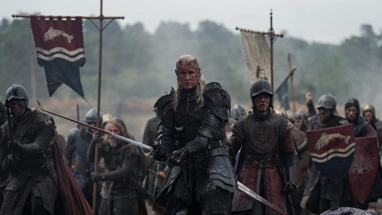 Matt Smith leads bloodied soldiers into battle in House of the Dragon Season 3