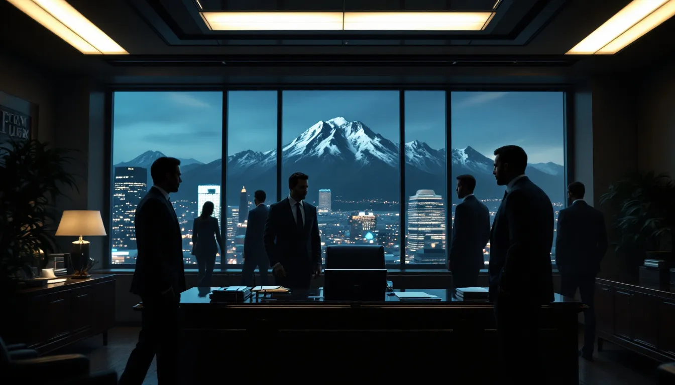 A blurred image of a law firm office representing Johnston Law Firm, where accident lawyers in Denver assist clients.
