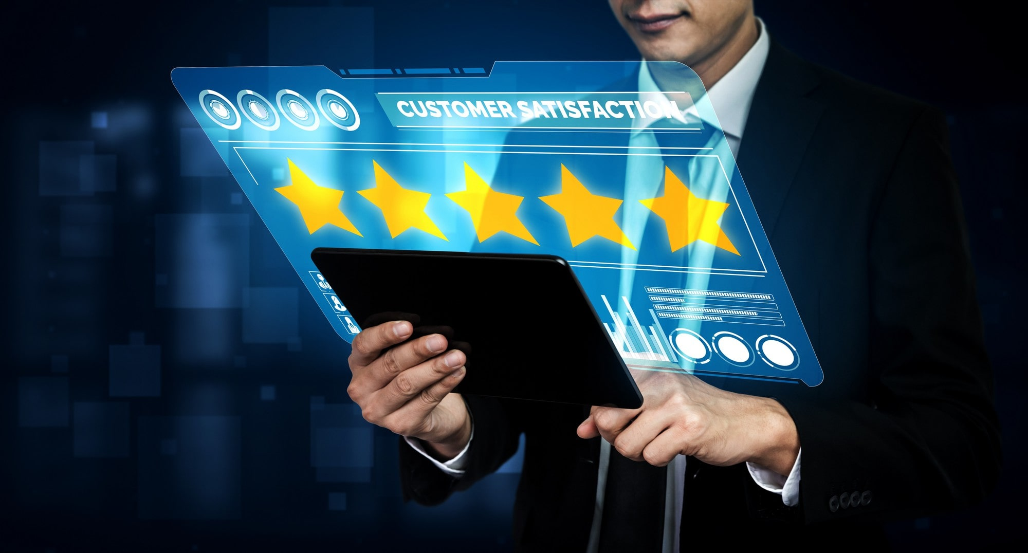 Understanding the Importance of Social Media Marketing 5 Photo customer review satisfaction feedback survey concept.